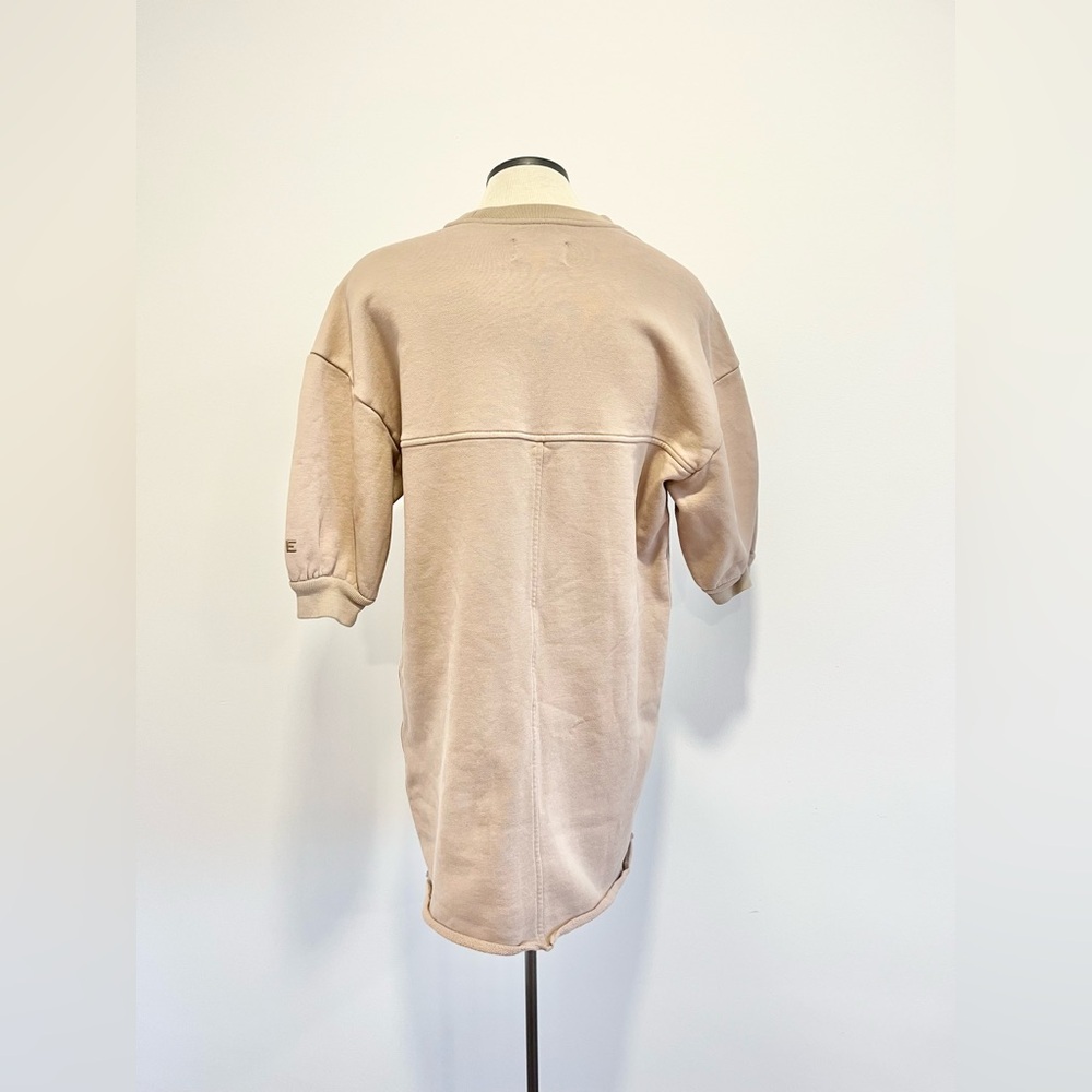 Everlane Organic Cotton Track Dress Tan Mini Dress Oversized Sweatshirt Neutral - Picture 10 of 14